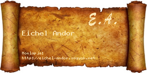 Eichel Andor névjegykártya